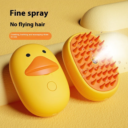Yellow Duck Spray Massage Comb